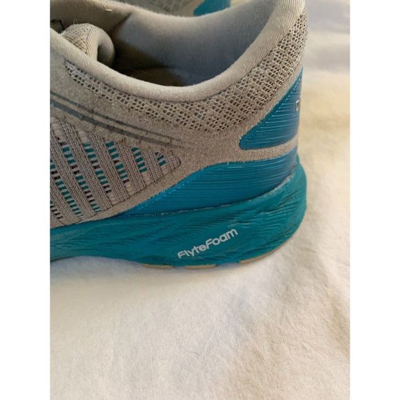 Asics Women's Dynaflyte 2 Womens Size 7.5 Running Shoe Gray Teal FlyteFoam - Picture 6 of 13